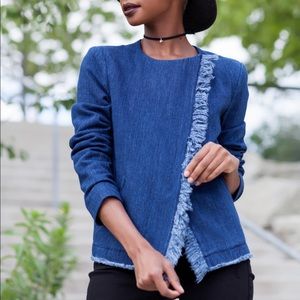 Ag Adriano Goldschmied Jackets & Coats - Frayed Denim Jacket Ag Adriano Goldschmied Jackets & Coats - Frayed Denim Jacket
